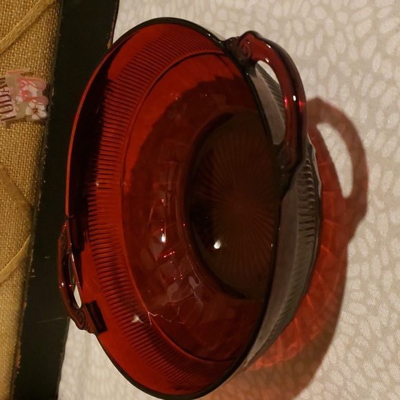 Anchor Hocking Coronation Ruby Red Depression Glass Serving Bowl - Picture 7 of 13